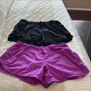 Athleta Black and Purple Athletic Shorts size Small